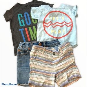Peek brand mini peanut lot X4 shirt‎ shorts set